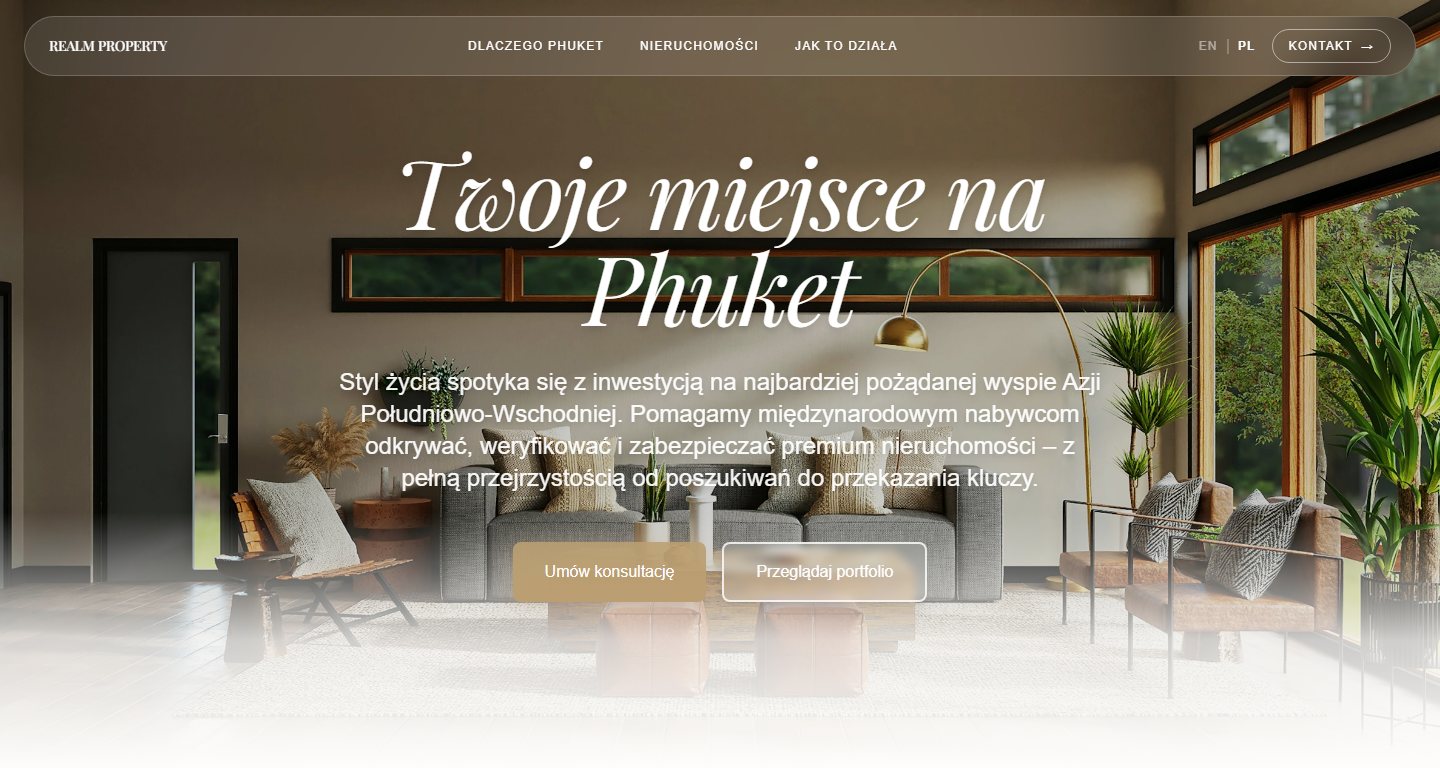 RealmProperty homepage before